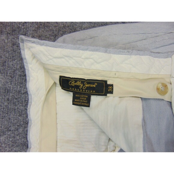 Bobby Jones Collection Golf Pants Mens 38x30 Blue Pin Stripe Made in Italy - Picture 10 of 12
